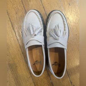 Dr. Martens Adrian Vintage Taupe Leather Tassel Loafers